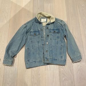 Cotton on denim sherpa jacket
